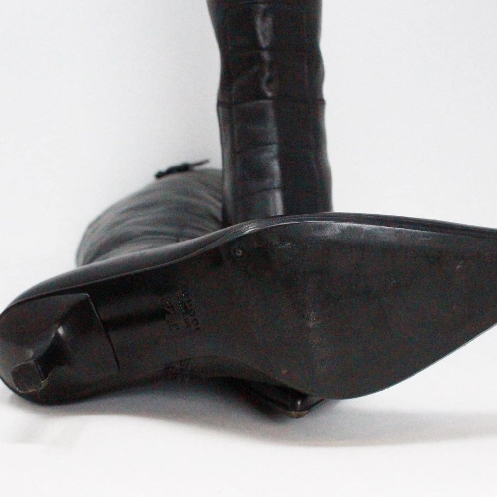 GUCCI #40013 Black Leather Kitten Heel Boots (US 7.5 EU 37.5) - Picture 4 of 10